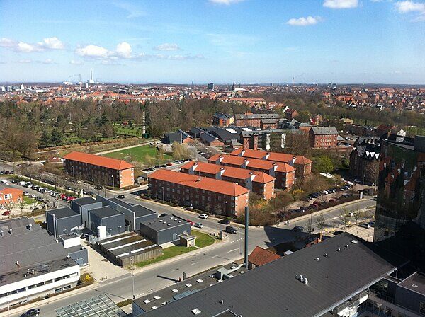 Skråfoto af Odense set fra luften - udsigt mod nord